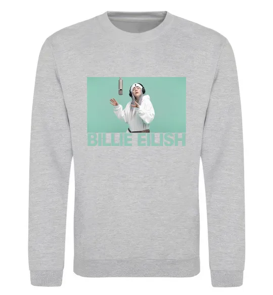 Свитшот Billie Eilish blue Серый меланж фото