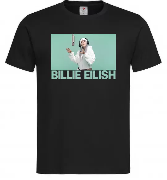 Чоловіча футболка Billie Eilish blue Чорний фото