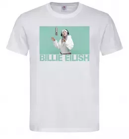 Мужская футболка Billie Eilish blue Белый фото