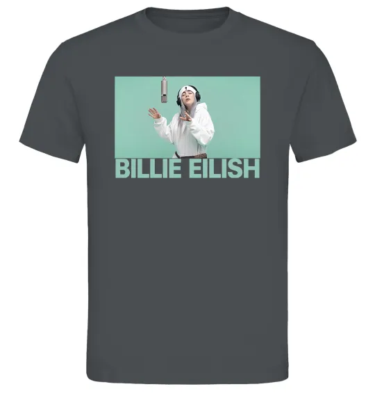 Чоловіча футболка Billie Eilish blue Графіт фото
