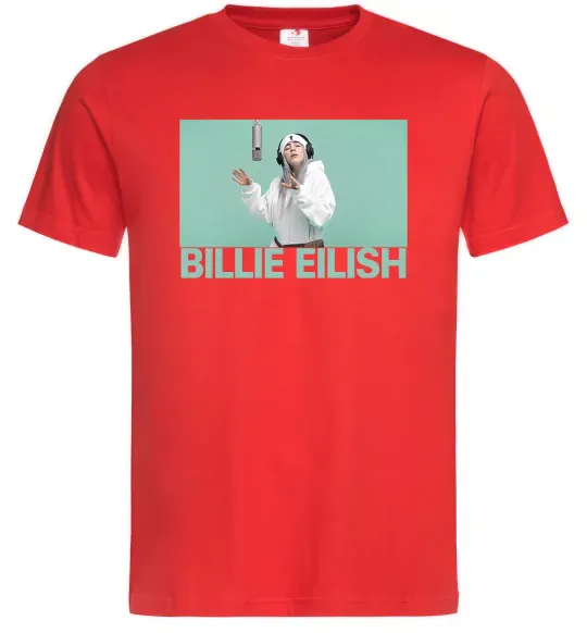 Чоловіча футболка Billie Eilish blue Червоний фото