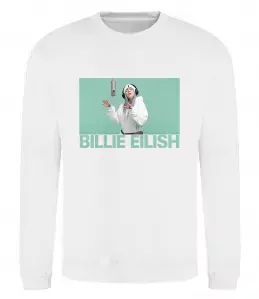 Свитшот Billie Eilish blue Белый фото