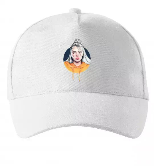 Кепка Billie Eilish in a circle Белый фото