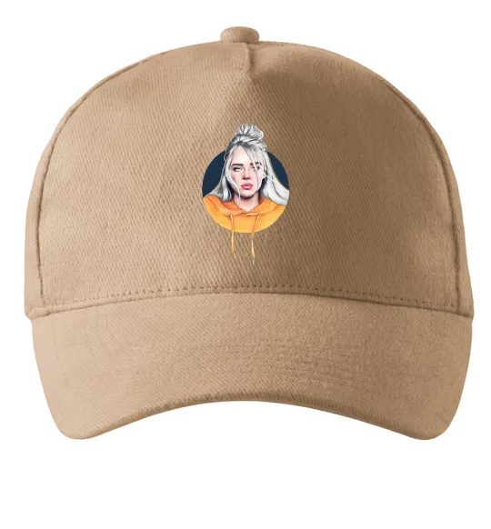 Кепка Billie Eilish in a circle Песочный фото