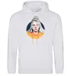 Мужская толстовка (худи) Billie Eilish in a circle Серый меланж Мужская толстовка (худи) Billie Eilish in a circle Серый меланж фото