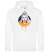 Женская толстовка (худи) Billie Eilish in a circle Белый фото