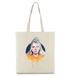 Еко-сумка Billie Eilish in a circle Бежевий фото