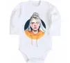 Детский боди Billie Eilish in a circle Белый фото