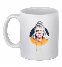 Чашка керамическая Green Billie Eilish Белый фото