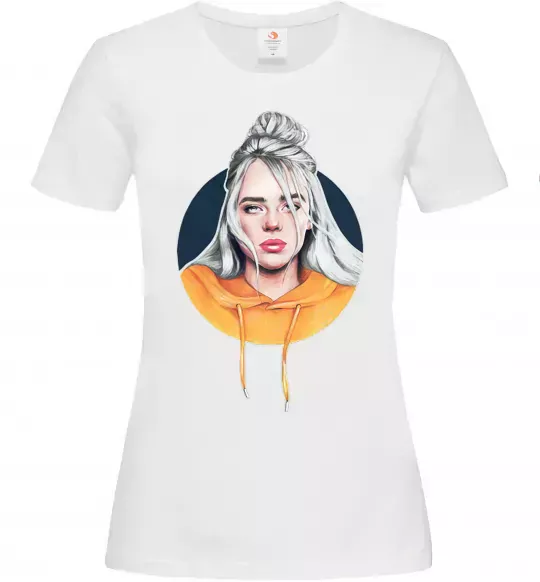 Женская футболка Billie Eilish in a circle Белый фото