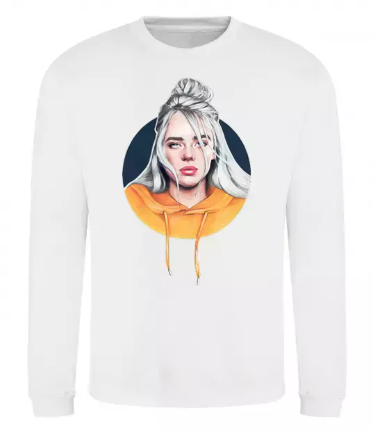 Свитшот Billie Eilish in a circle Белый фото
