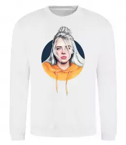 Свитшот Billie Eilish in a circle Белый фото