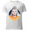 Мужская премиум футболка Billie Eilish in a circle Белый фото