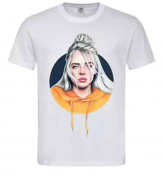 Чоловіча футболка Billie Eilish in a circle Білий фото