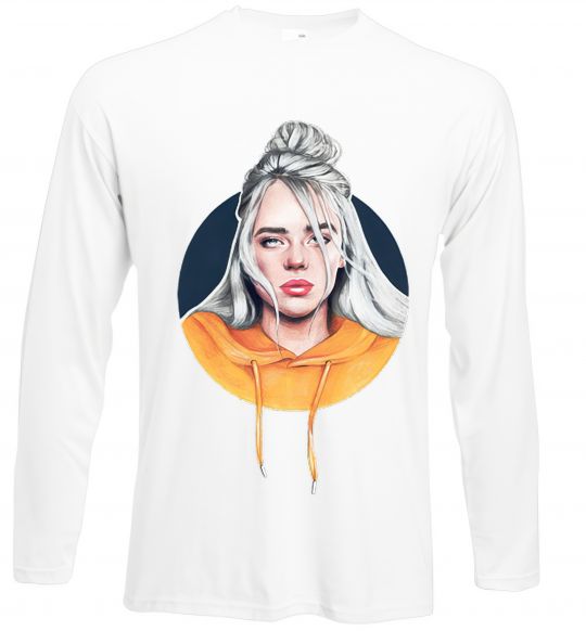 Реглан Billie Eilish in a circle Білий фото