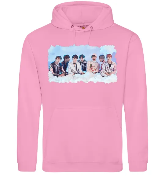 Жіноча толстовка (худі) BTS в хмарах Рожевий фото
