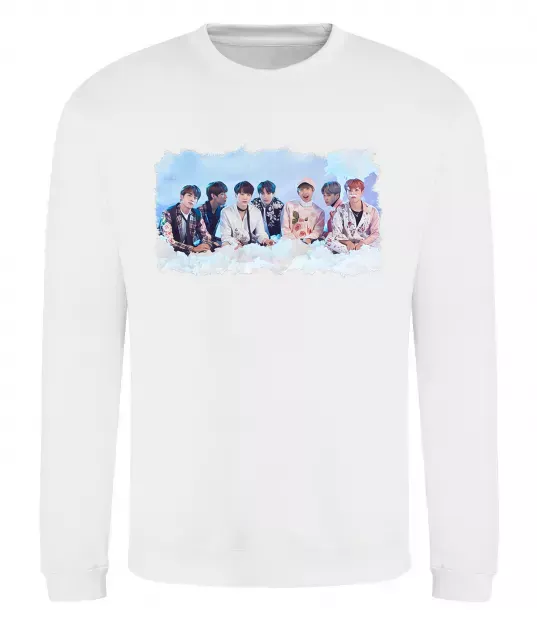 Свитшот BTS в хмарах Белый фото