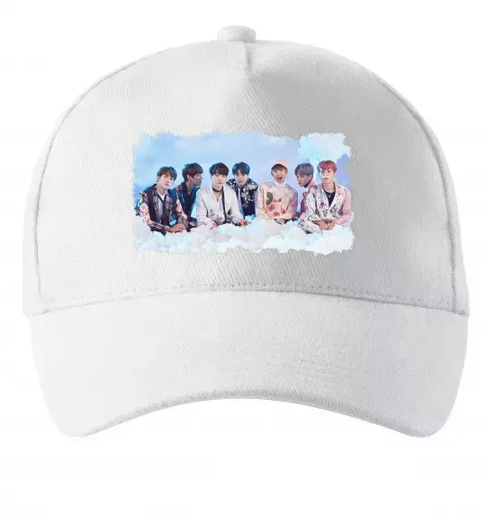 Кепка BTS в хмарах Білий фото