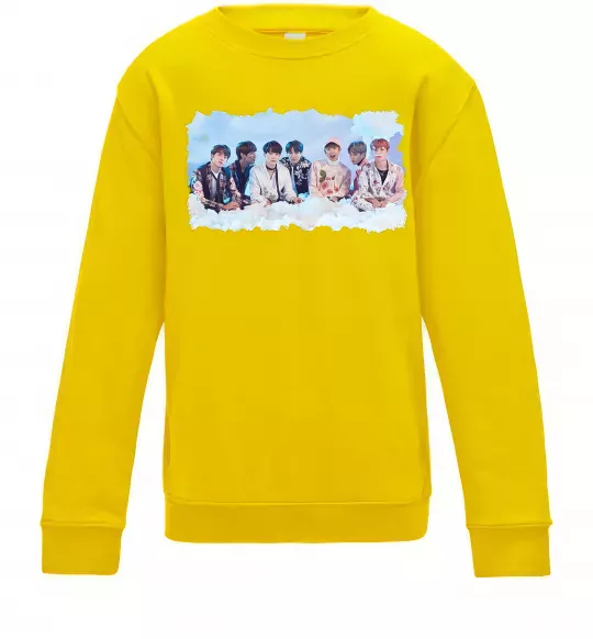 Дитячий світшот BTS в хмарах Сонячно жовтий фото