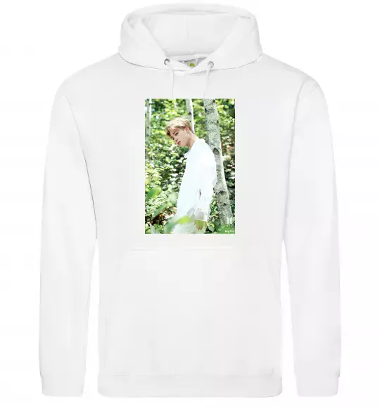 Чоловіча толстовка (худі) BTS Jimin Білий фото