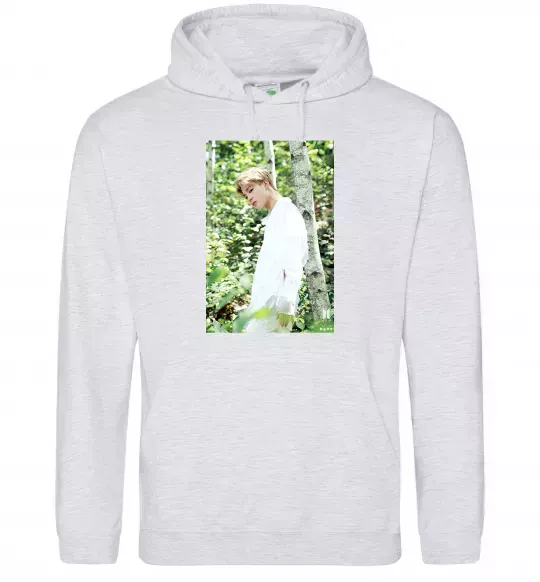 Чоловіча толстовка (худі) BTS Jimin Сірий меланж фото