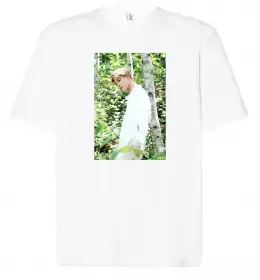 Футболка Оверсайз Jongkook long hair Белый фото