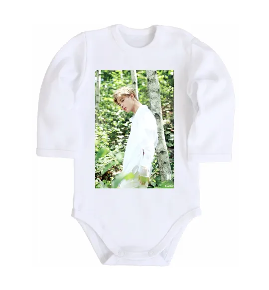 Дитячий бодік BTS Jimin Білий фото