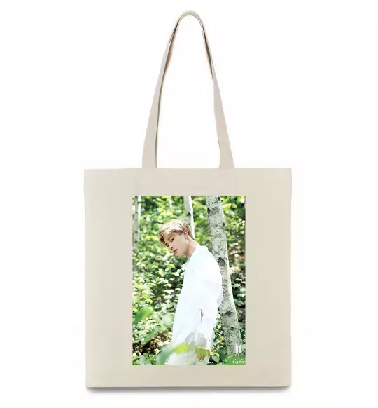 Эко-сумка BTS Jimin Бежевый фото