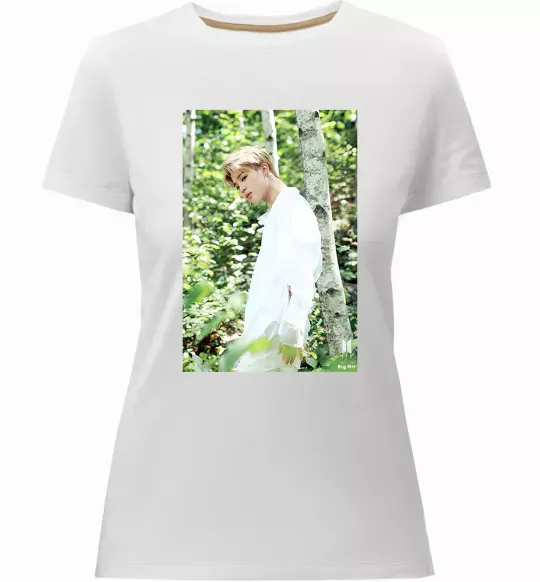 Жіноча преміум футболка BTS Jimin Білий фото