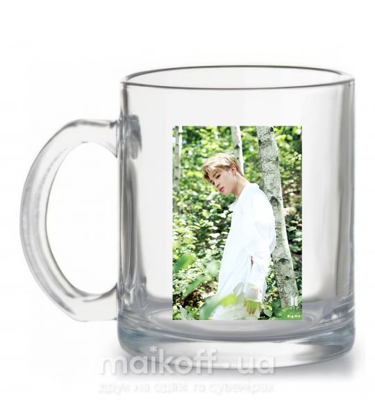 Чашка стеклянная BTS Jimin Прозрачный фото