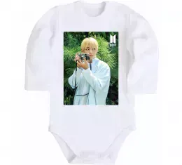 Дитячий бодік BTS for FILA Білий фото