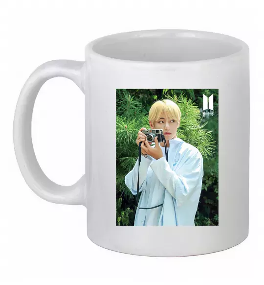 Чашка керамічна BTS V with camera Білий фото