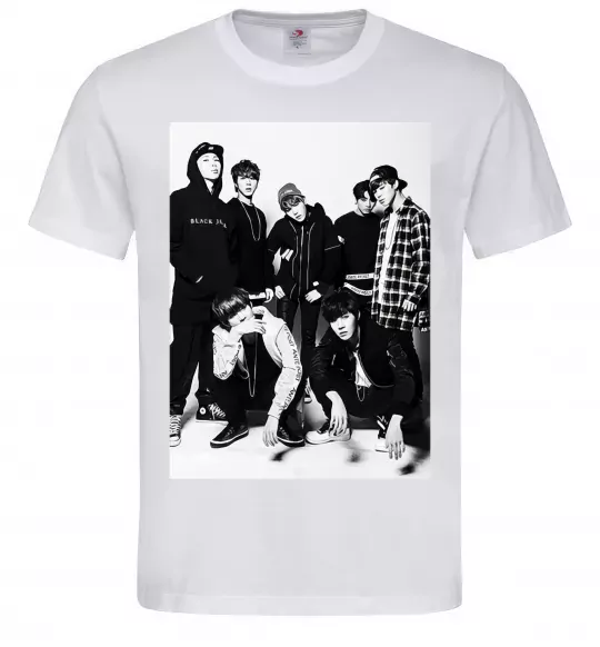 Мужская футболка Bangtan Boys black Белый фото