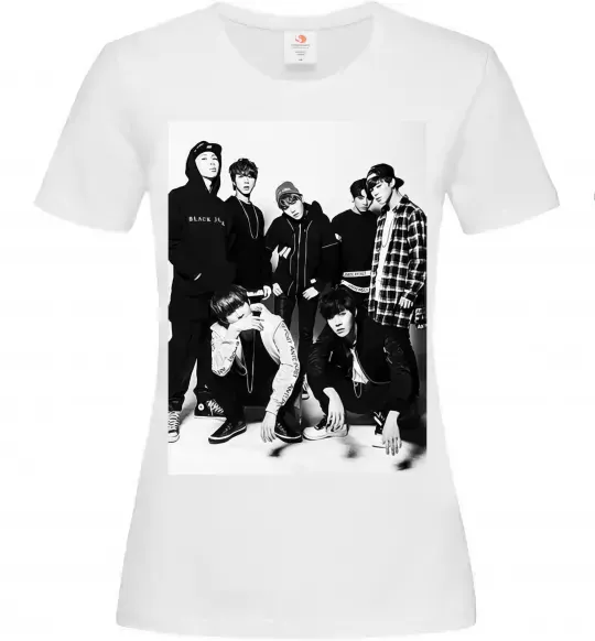 Жіноча футболка Bangtan Boys black Білий фото