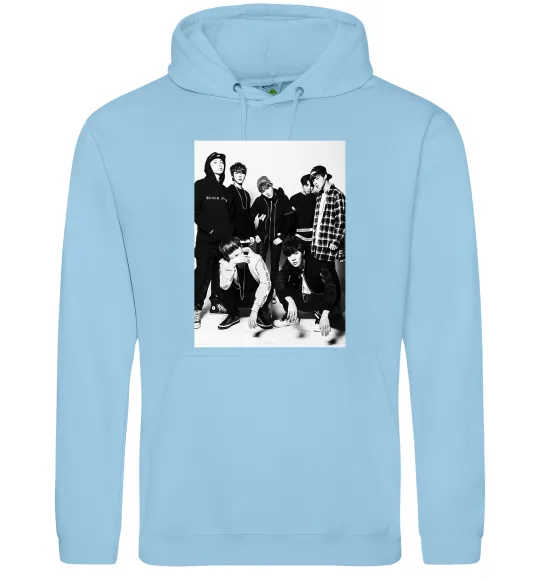 Женская толстовка (худи) Bangtan Boys black Голубой фото