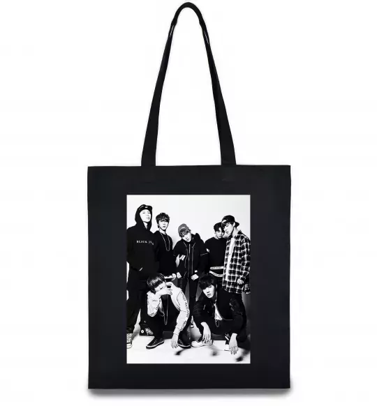 Еко-сумка Bangtan Boys black Чорний фото