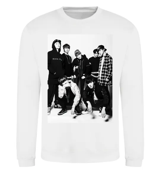Свитшот Bangtan Boys black Белый фото