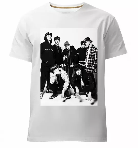 Чоловіча преміум футболка Bangtan Boys black Білий фото