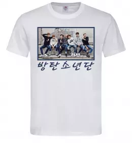 Мужская футболка Bangtan sonyeondan Белый фото