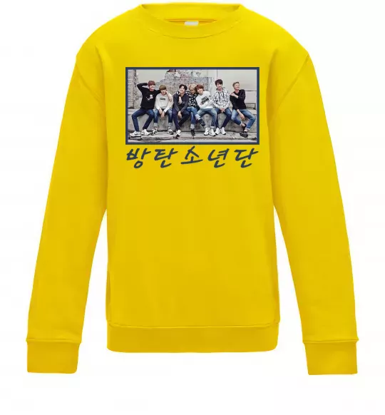 Детский Свитшот Bangtan sonyeondan Солнечно желтый фото