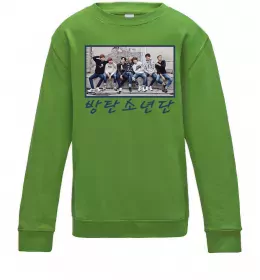 Дитячий світшот Bangtan sonyeondan Лаймовий фото