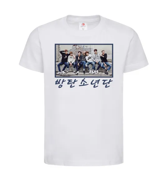Дитяча футболка Bangtan sonyeondan Білий фото