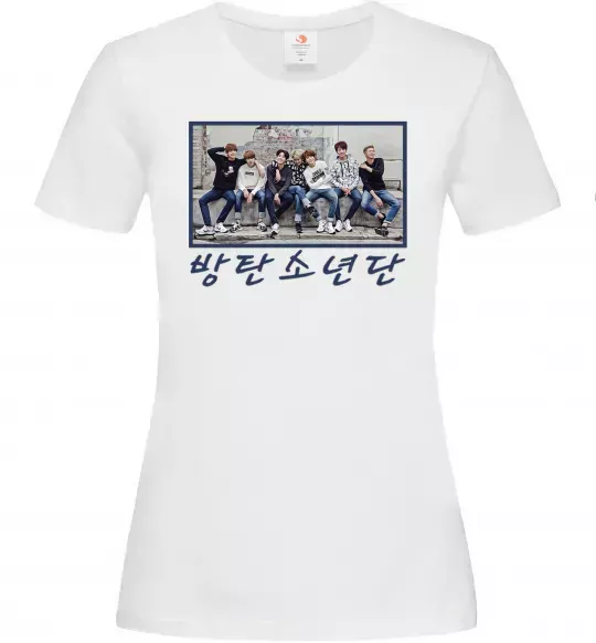 Жіноча футболка Bangtan sonyeondan Білий фото