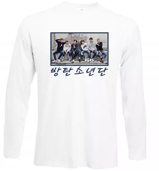 Лонгслів Bangtan sonyeondan Білий фото