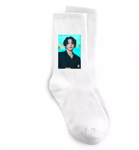 Носки Jongkook long hair Белый фото