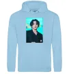 Жіноча толстовка (худі) Jongkook long hair Блакитний фото
