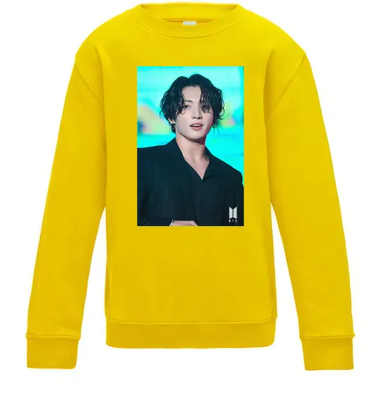 Детский Свитшот Jongkook long hair Солнечно желтый фото