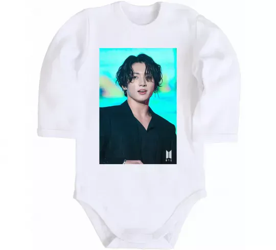 Детский боди Jongkook long hair Белый фото