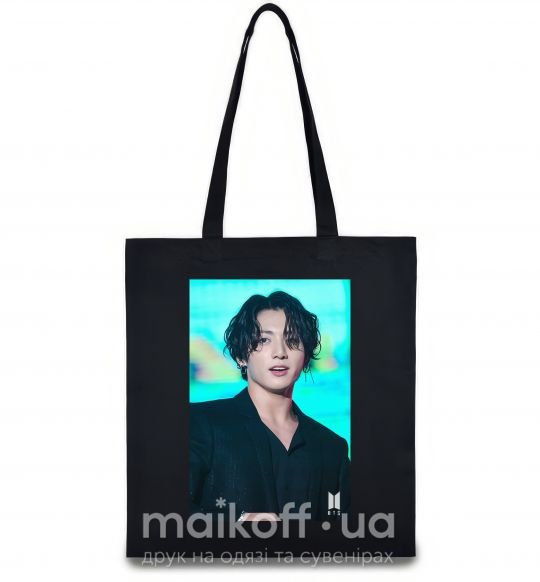 Еко-сумка Jongkook long hair Чорний фото