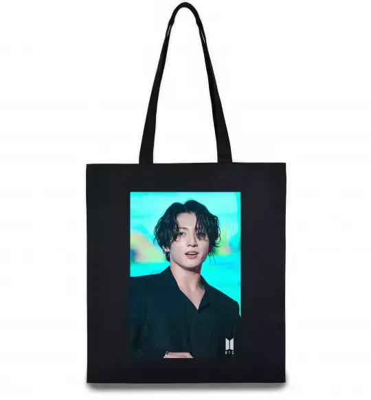 Еко-сумка Jongkook long hair Чорний фото